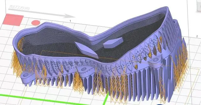 Supported shoe tooling build model / 鞋模列印支撐模型
